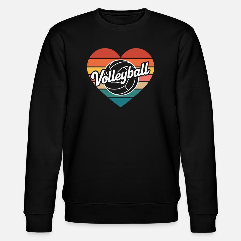 Volley-ball coeur rétro - Sweat bio CHANGER Stanley/Stella Unisexe - noir