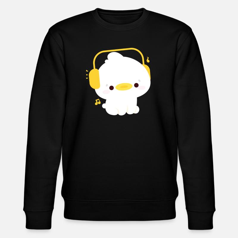 Canard avec écouteurs - Sweat bio CHANGER Stanley/Stella Unisexe - noir