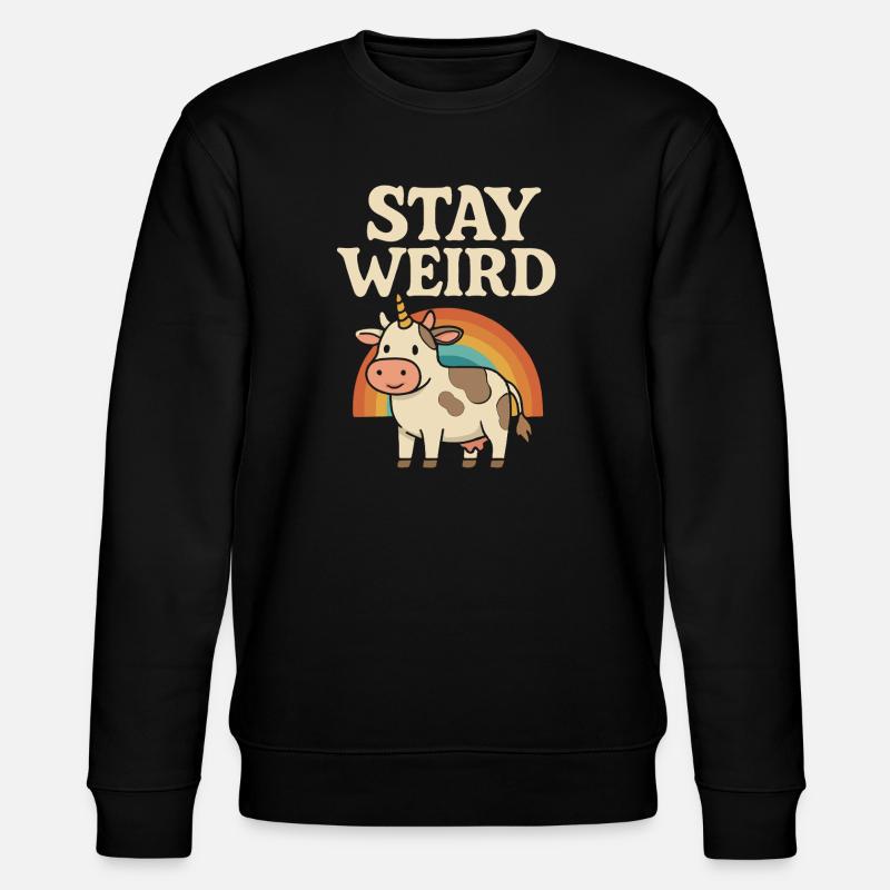 Verrückt bleiben - Stanley/Stella Unisex Bio-Sweatshirt CHANGER  - Schwarz