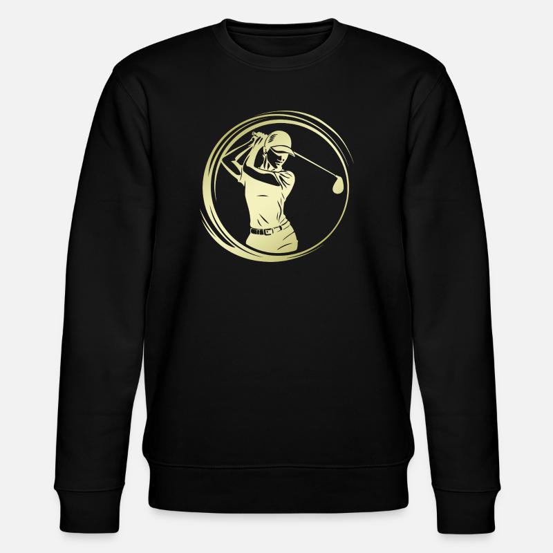 Golfer Silhouette - Stanley/Stella Unisex Bio-Sweatshirt CHANGER  - Schwarz