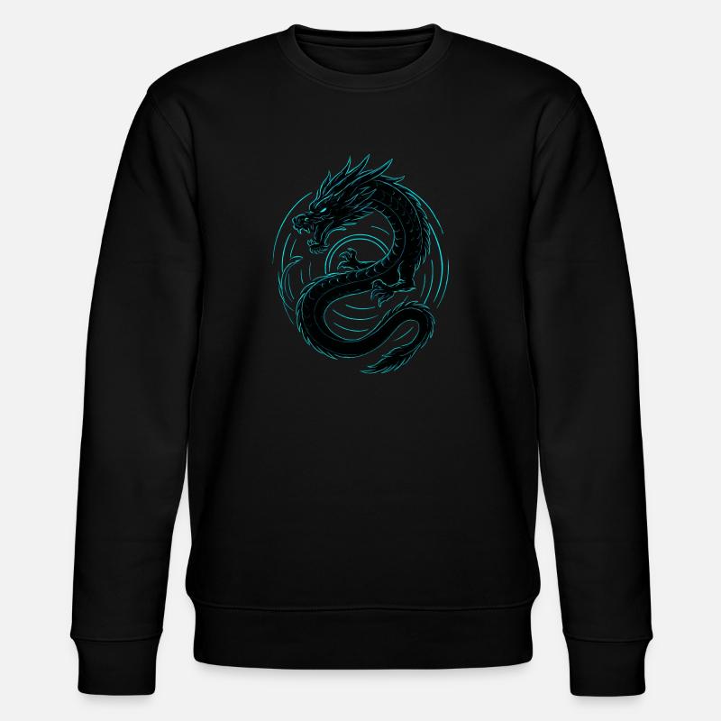 Neon Drache - Stanley/Stella Unisex Bio-Sweatshirt CHANGER  - Schwarz