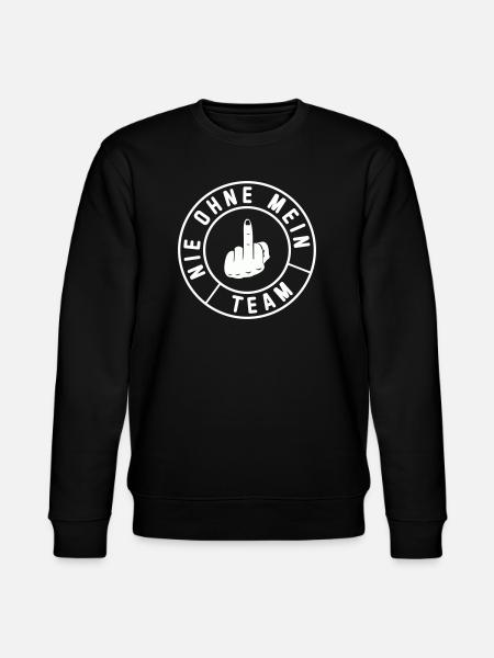 My Team Middle Finger Emblem - Stanley/Stella CHANGER Unisex Organic Sweatshirt - black