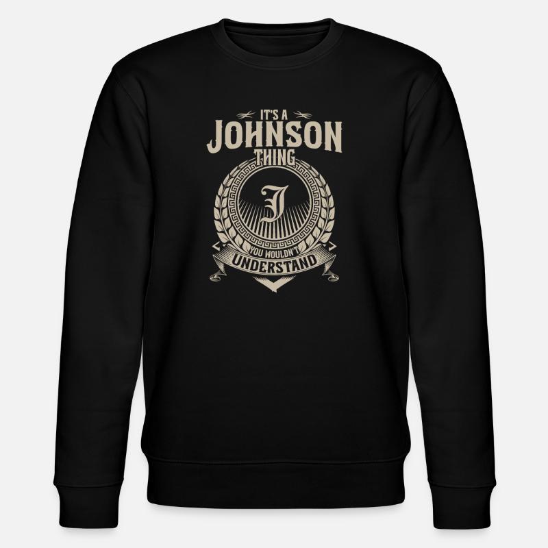 Johnson Thing Crest Tee - Stanley/Stella CHANGER Unisex Organic Sweatshirt - black