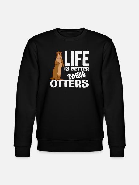 Seeotter Leben Besser - Stanley/Stella Unisex Bio-Sweatshirt CHANGER  - Schwarz