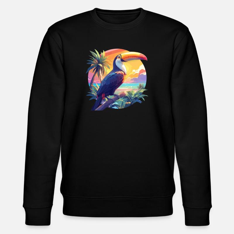 Tukane Tukan - Stanley/Stella Unisex Bio-Sweatshirt CHANGER  - Schwarz