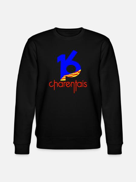 16 Charentais Blue Red - Stanley/Stella CHANGER Unisex Organic Sweatshirt - black