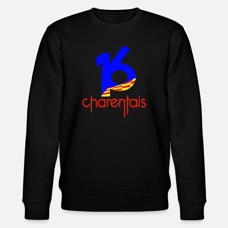 16 Charentais Blau Rot - Stanley/Stella Unisex Bio-Sweatshirt CHANGER  - Schwarz