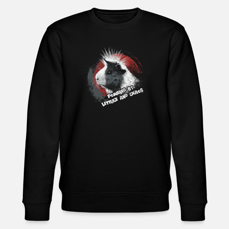 Guinea pig with funny saying - Stanley/Stella CHANGER Unisex Organic Sweatshirt - black