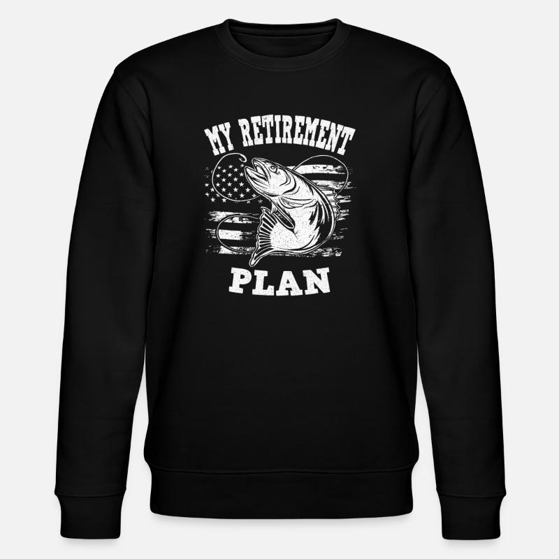 Retirement Plan with Fish - Stanley/Stella CHANGER Unisex Organic Sweatshirt - black