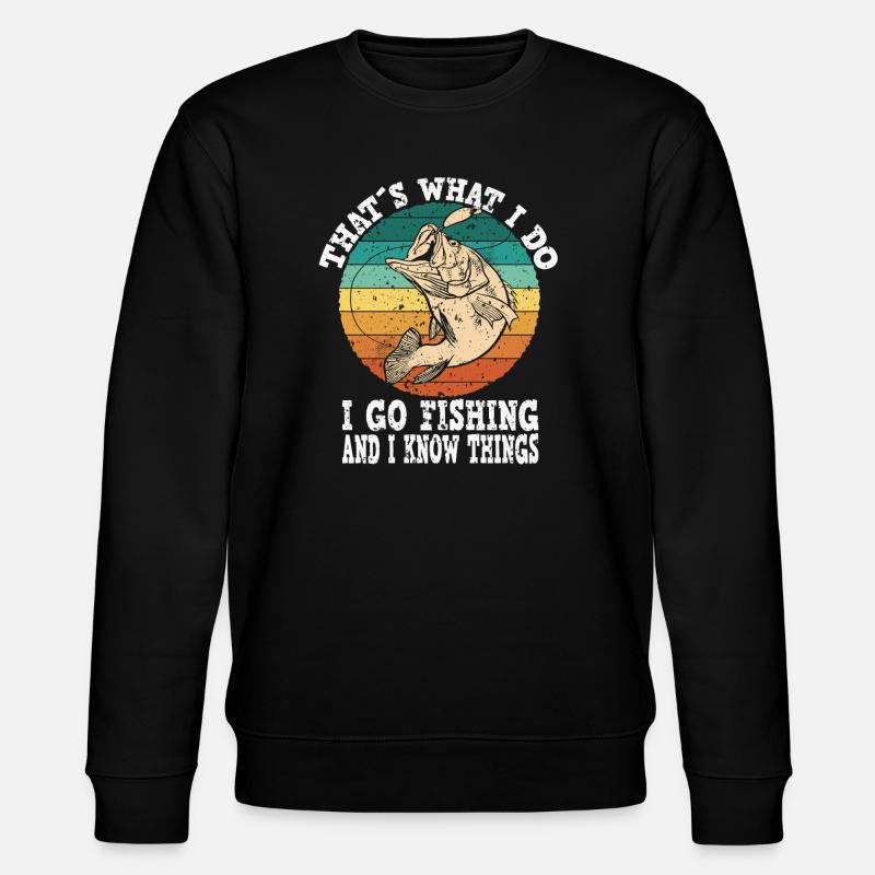 Motif mème de poisson rétro - Sweat bio CHANGER Stanley/Stella Unisexe - noir