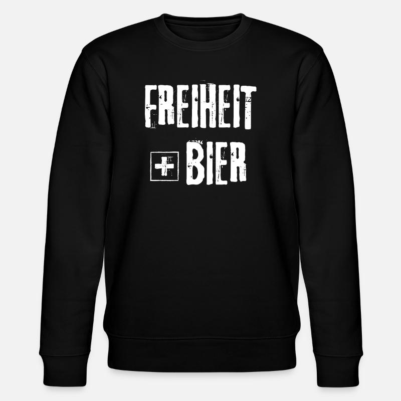 LIBERTÉ + BIÈRE GRUNGE ROCK GRAFFITI DESIGN - Sweat bio CHANGER Stanley/Stella Unisexe - noir