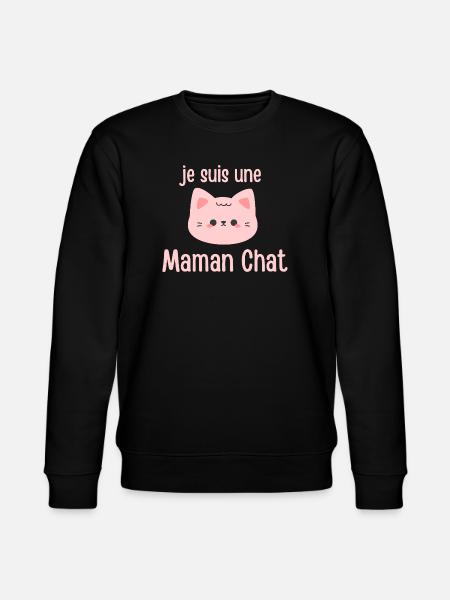 Ich bin eine Katzenmama - Stanley/Stella Unisex Bio-Sweatshirt CHANGER  - Schwarz