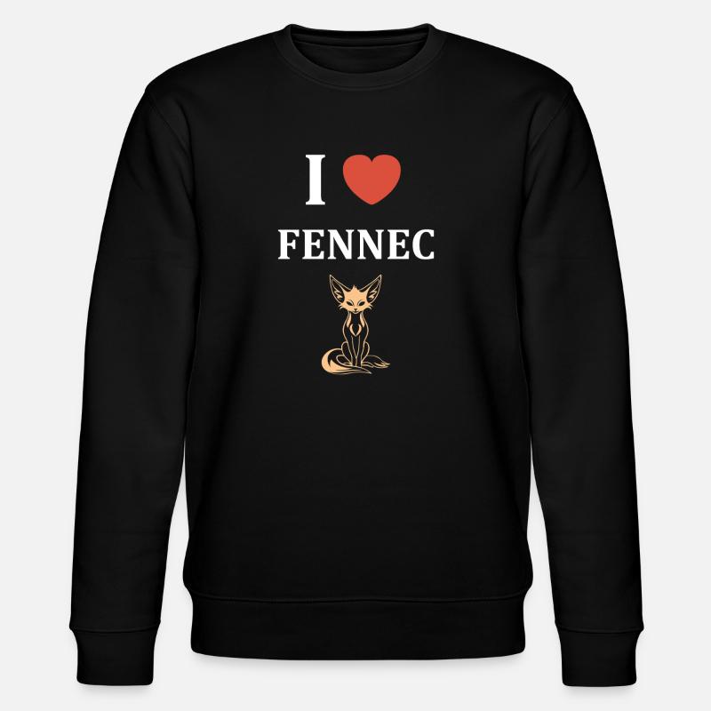 Ich mag Fennec - Stanley/Stella Unisex Bio-Sweatshirt CHANGER  - Schwarz