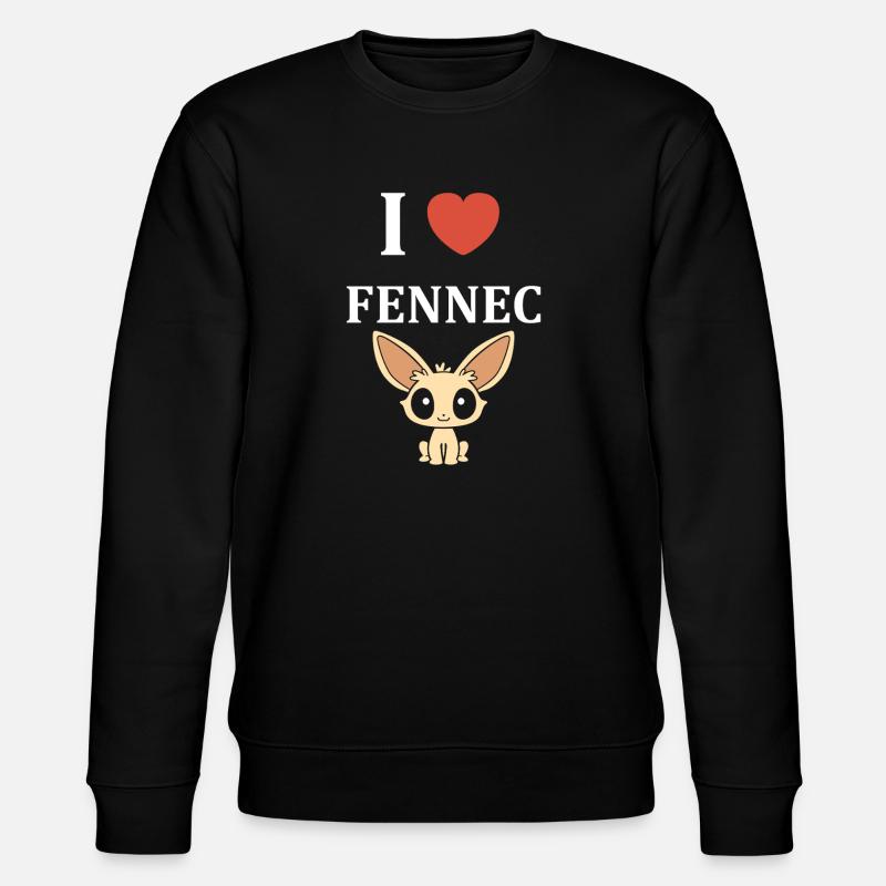 J aime Fennec Cartoon - Sweat bio CHANGER Stanley/Stella Unisexe - noir