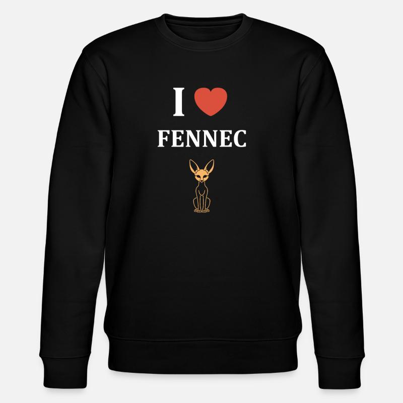 Ich mag Fennec - Stanley/Stella Unisex Bio-Sweatshirt CHANGER  - Schwarz