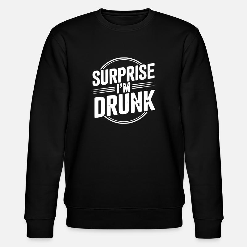 Überraschung, ich bin betrunken - Stanley/Stella Unisex Bio-Sweatshirt CHANGER - Schwarz