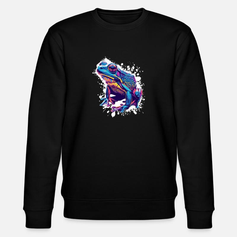 Grenouille Néon Splash Art - Sweat bio CHANGER Stanley/Stella Unisexe - noir