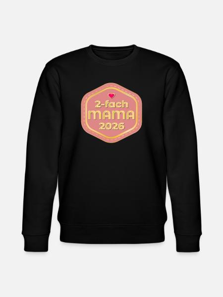 Mother of Two 2026 - Announcing Baby - Stanley/Stella CHANGER Unisex Organic Sweatshirt - black