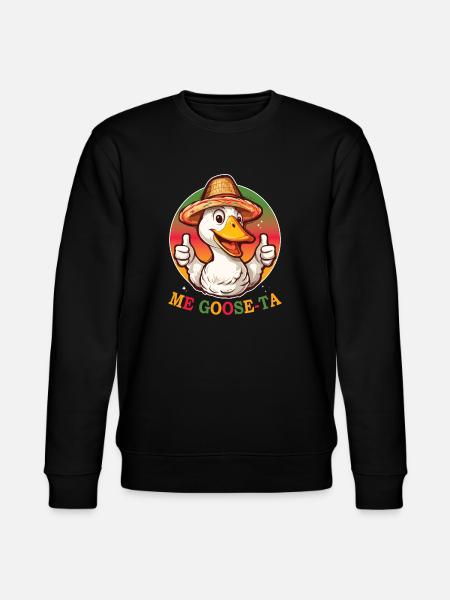 Me Goose Ta Funny Goose Mexico - Stanley/Stella CHANGER Unisex Organic Sweatshirt - black