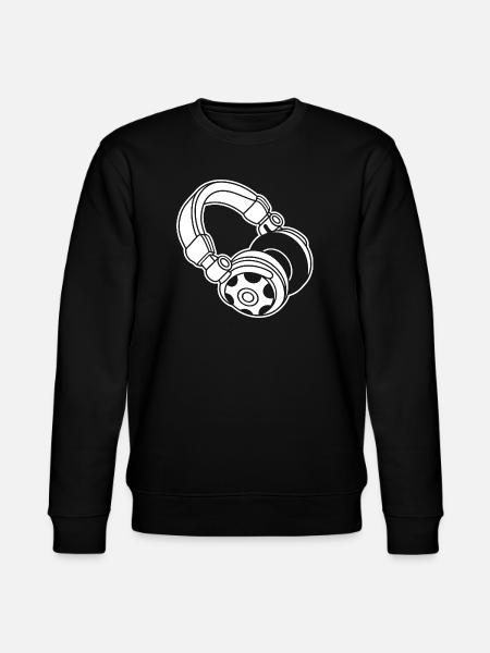 Headphone Silhouette: DJ & Music Vibes - Stanley/Stella CHANGER Unisex Organic Sweatshirt - black