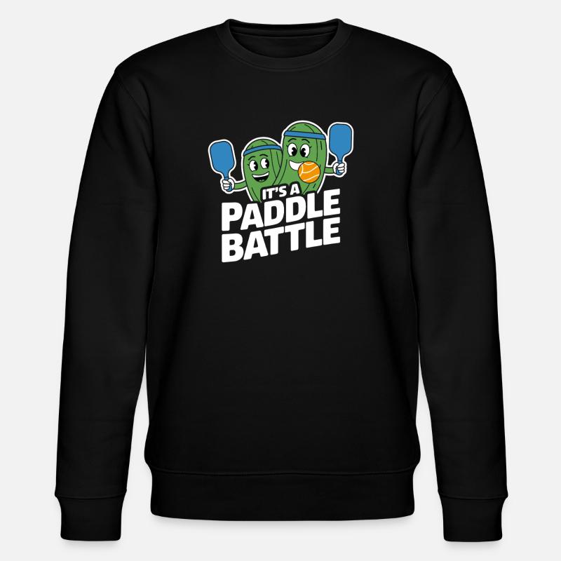 Paddleball Pickleball Gift Paddle Battle - Stanley/Stella CHANGER Unisex Organic Sweatshirt - black