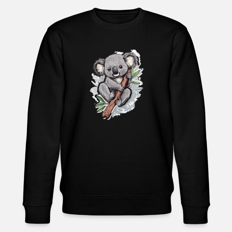 Koala - Stanley/Stella Unisex Bio-Sweatshirt CHANGER  - Schwarz