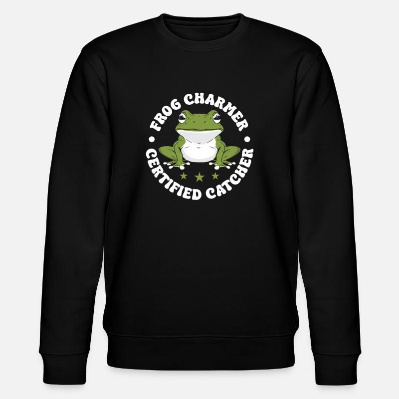 Frog Catcher Charmer Certified Frog - Stanley/Stella CHANGER Unisex Organic Sweatshirt - black