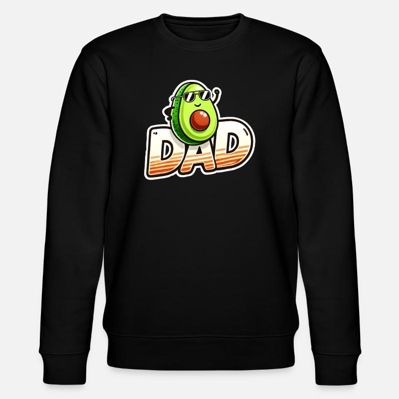 Sonnige Avocado Papa Design, Väter - Stanley/Stella Unisex Bio-Sweatshirt CHANGER - Schwarz