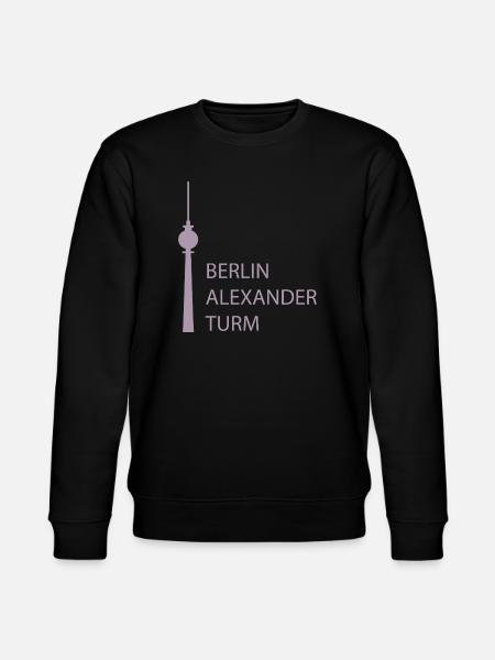 Funny Berlin TV Tower Parody Minimal - Stanley/Stella CHANGER Unisex Organic Sweatshirt - black