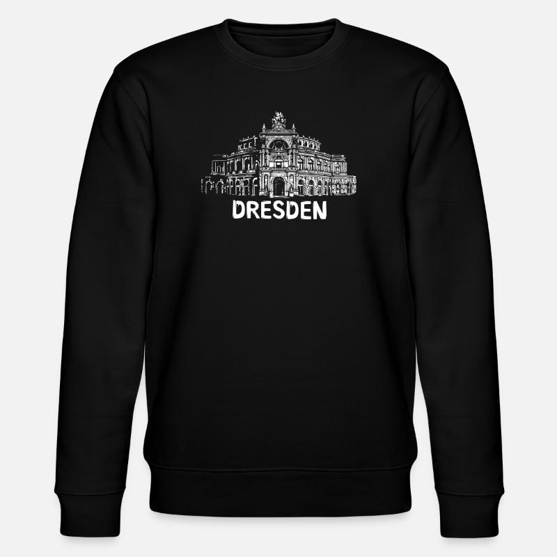 Dresden Semperoper Illustration - Stanley/Stella Unisex Bio-Sweatshirt CHANGER  - Schwarz