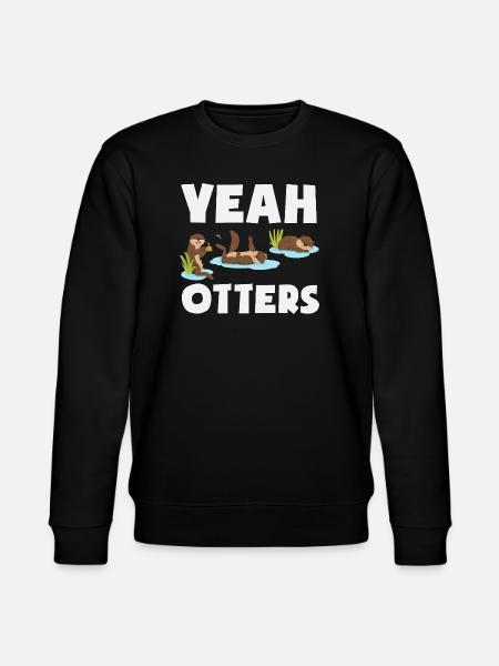 Sea Otter Cartoon Otter - Stanley/Stella CHANGER Unisex Organic Sweatshirt - black
