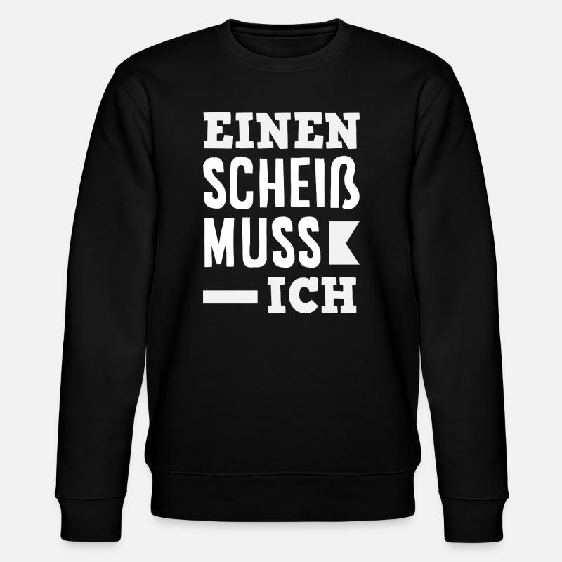 N Scheiß muss ich – Mittelfinger - Stanley/Stella Unisex Bio-Sweatshirt CHANGER  - Schwarz