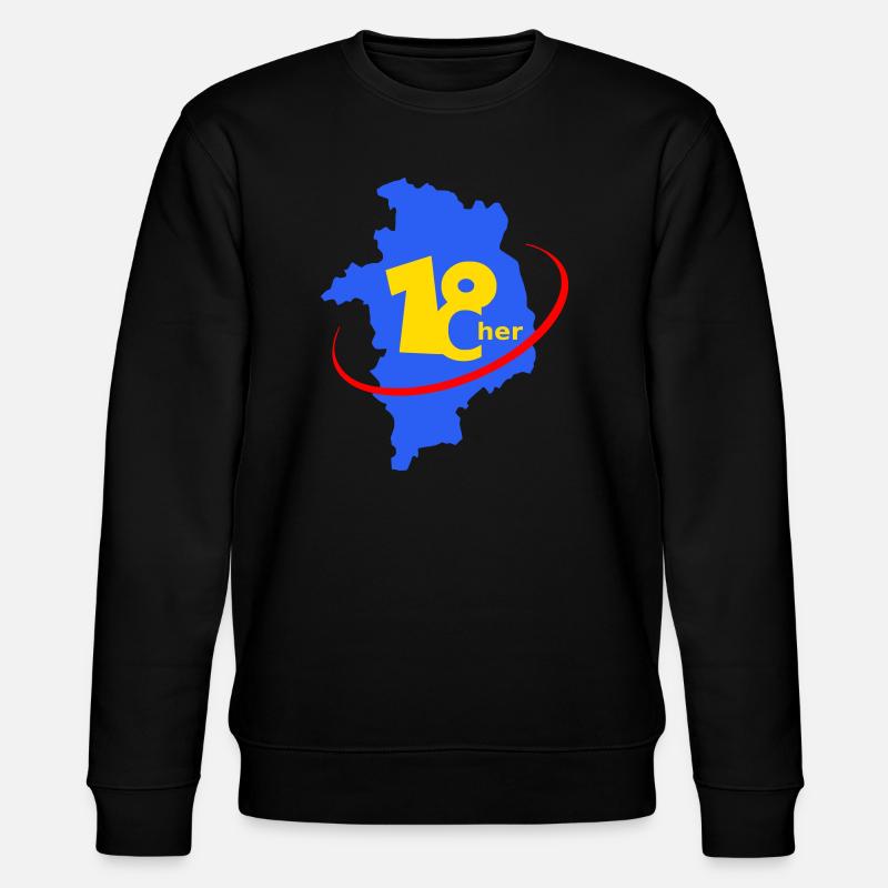 Logo 18 Abteilung von Cher - Stanley/Stella Unisex Bio-Sweatshirt CHANGER  - Schwarz