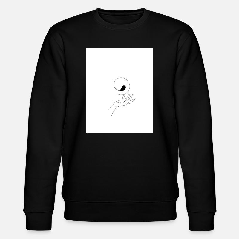 Yin yang Hand - Stanley/Stella CHANGER Unisex Organic Sweatshirt - black
