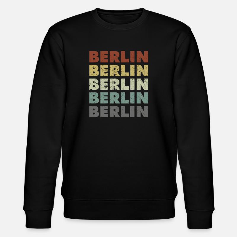 Berlin - Germany - Deutschland - Lettering - Stanley/Stella Unisex Bio-Sweatshirt CHANGER  - Schwarz