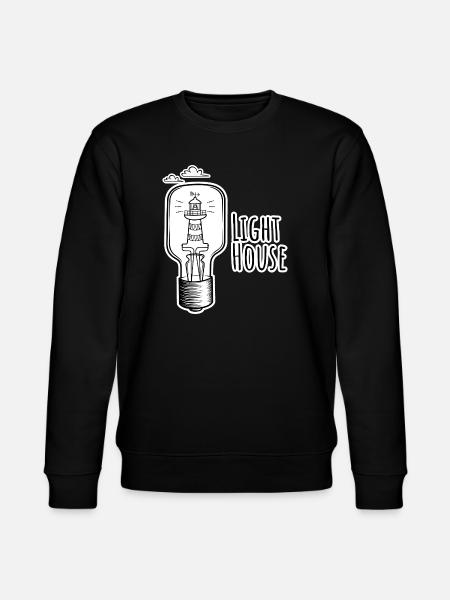 Leutchtturm in einer Glühbirne - Light-House - Stanley/Stella CHANGER Unisex Organic Sweatshirt - black
