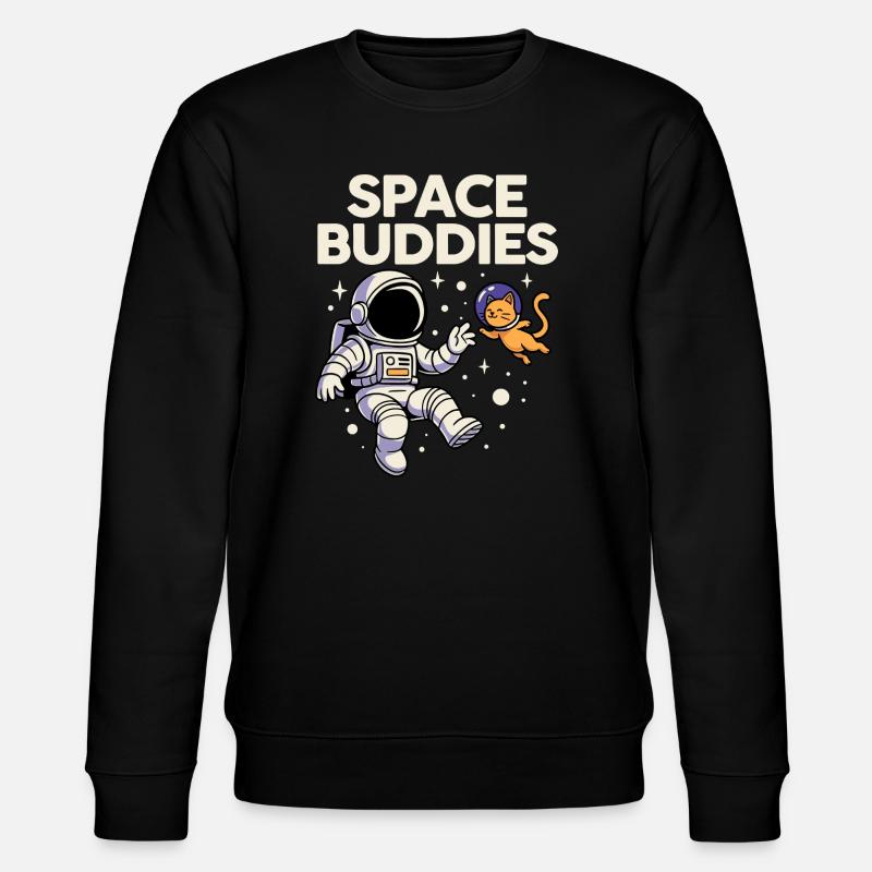 Amis de l’espace : Chat astronaute - Sweat bio CHANGER Stanley/Stella Unisexe - noir