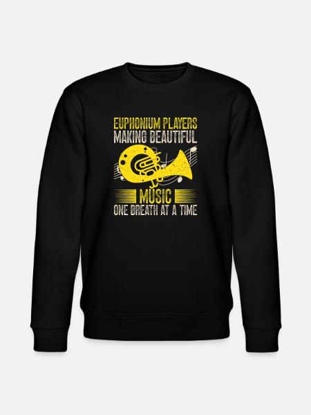 Euphonium Making Beautiful Music Baritone Marching - Stanley/Stella CHANGER Unisex Organic Sweatshirt - black