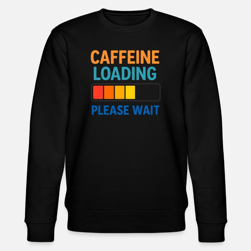 Kaffee Ladebalken Wartezeit - Stanley/Stella Unisex Bio-Sweatshirt CHANGER  - Schwarz