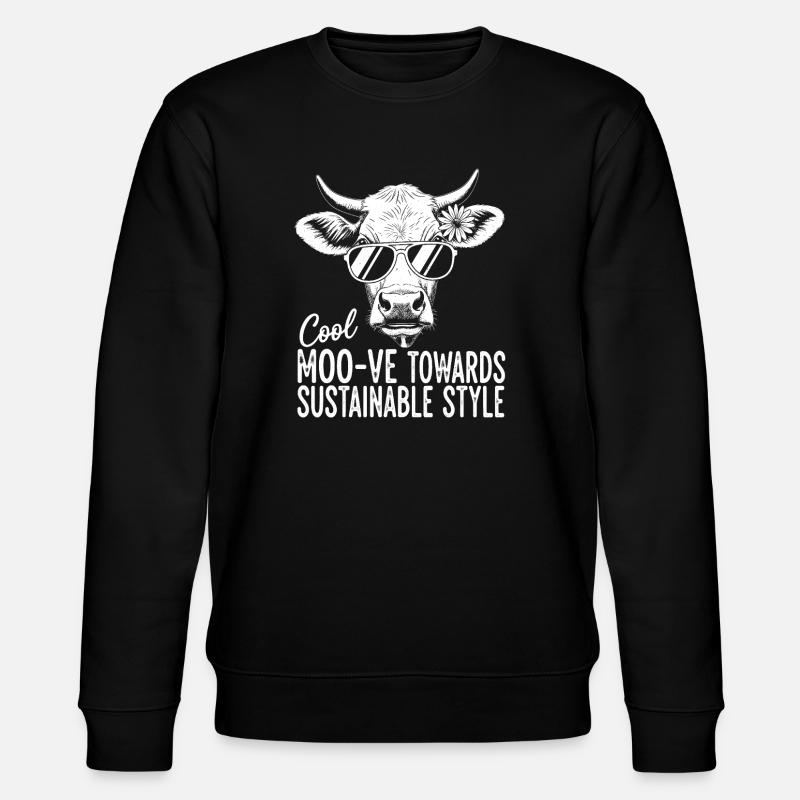 Moo-ve Towards Sustainable Style - Stanley/Stella CHANGER Unisex Organic Sweatshirt - black