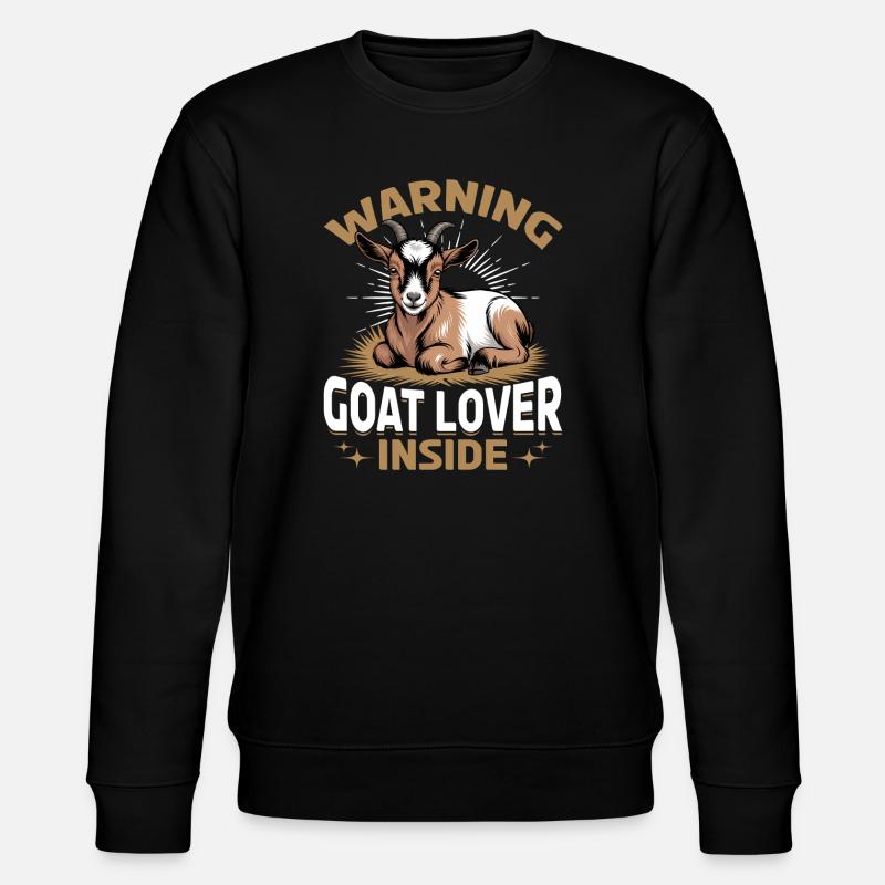 Drôle d’animal de la ferme chèvre - Sweat bio CHANGER Stanley/Stella Unisexe - noir