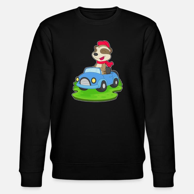 Erdmännchen Auto - Stanley/Stella Unisex Bio-Sweatshirt CHANGER  - Schwarz