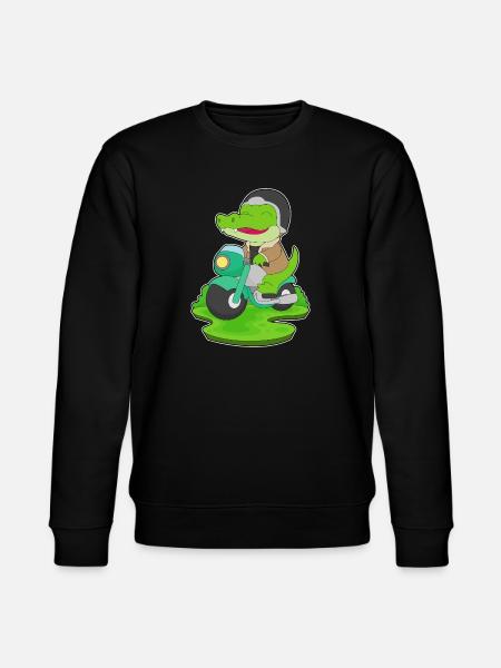 Crocodile Scooter - Stanley/Stella CHANGER Unisex Organic Sweatshirt - black