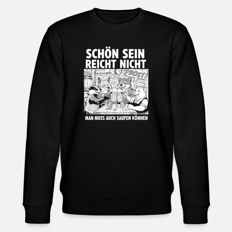 Cheers at the beer table - Stanley/Stella CHANGER Unisex Organic Sweatshirt - black
