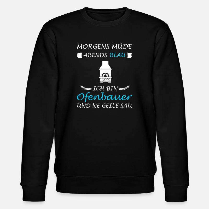 Ofenbauer Ofenbau Ofensetzer Kaminbauer - Stanley/Stella Unisex Bio-Sweatshirt CHANGER  - Schwarz