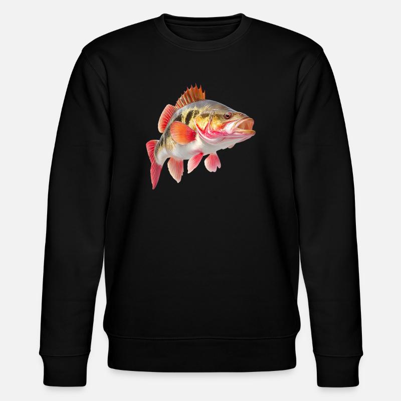 Leuchtender Barsch Farbexplosion - Stanley/Stella Unisex Bio-Sweatshirt CHANGER  - Schwarz