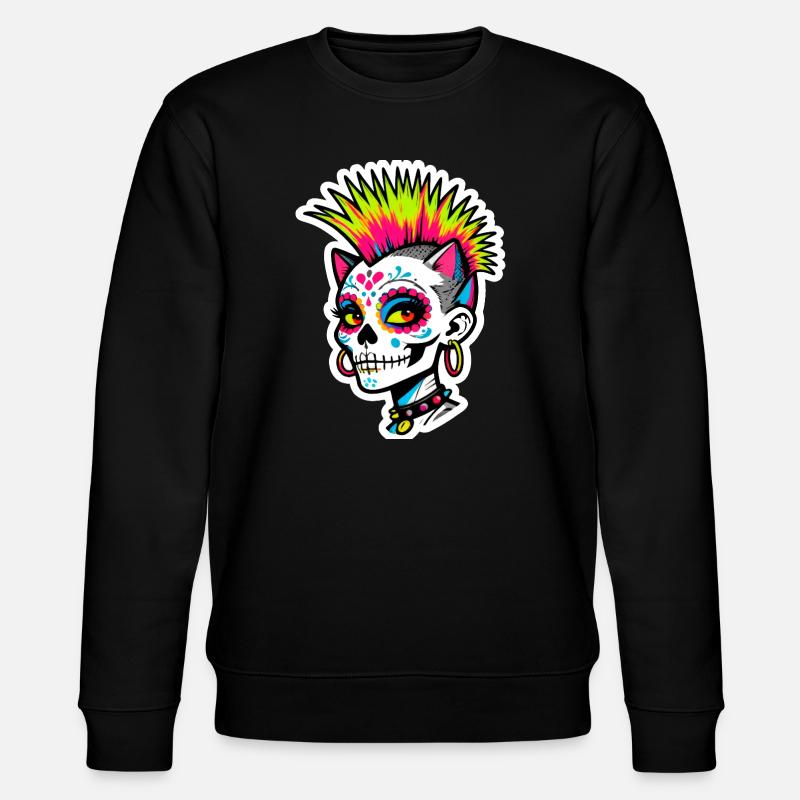 Crâne Néon Punk - Sweat bio CHANGER Stanley/Stella Unisexe - noir
