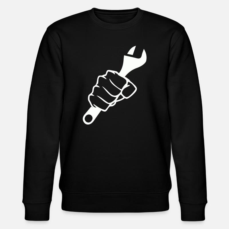 Fäuste und Schrauber Kraft - Stanley/Stella Unisex Bio-Sweatshirt CHANGER  - Schwarz