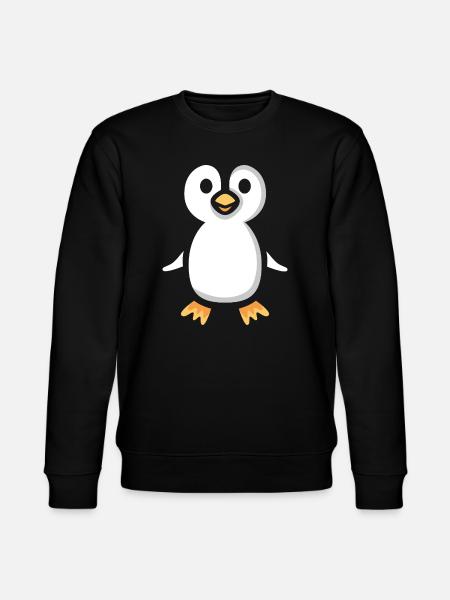 Cute Cartoon Penguin Illustration - Stanley/Stella CHANGER Unisex Organic Sweatshirt - black