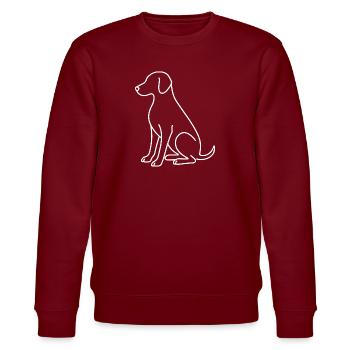 Croquis de chien assis – Motif animalier - Sweat bio CHANGER Stanley/Stella Unisexe - bordeaux - Devant - Nik (191cm) & Marisol (170cm)